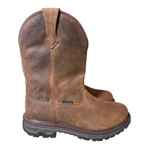 Ariat Conquest Waterproof 400 Gram Pull On Work Cowboy Boot Men size 10 D